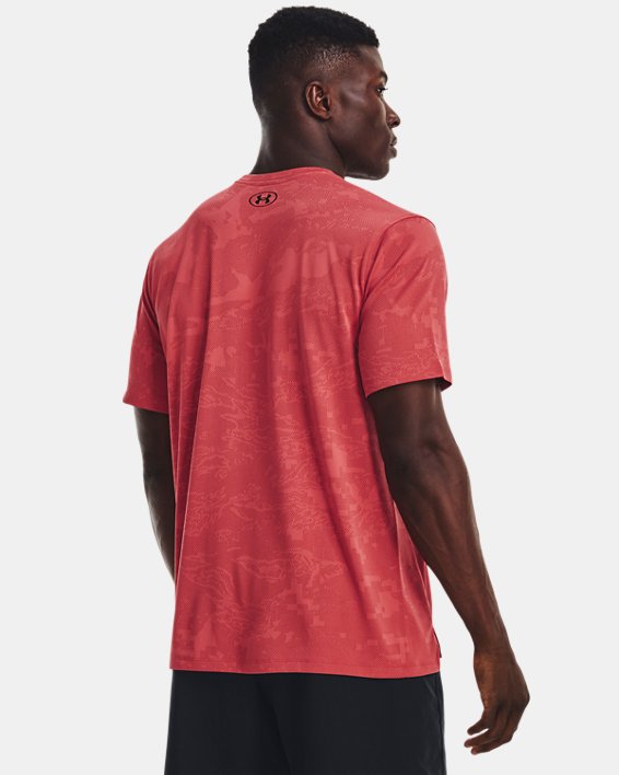 Men's UA Tech™ Vent Jacquard Short Sleeve, Red, pdpMainDesktop image number 1